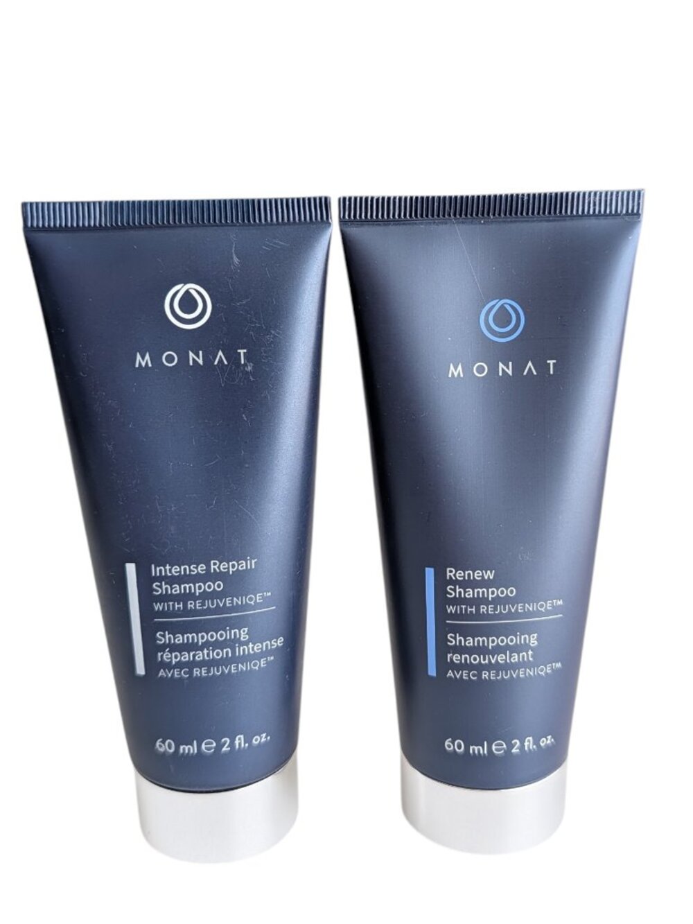 Monat Renew Shampoo w Rejuveniqe & Intense Repair Shampoo 2 oz/60ml SEALED
